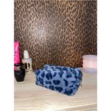 Mute Bag Blue Leopard Peluş Makyaj Çantası / Mavi Leopar Peluş Makyaj Çantası (20*10) - 13.0 Light Natural