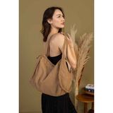 Mute Bag Camel 00S Shopper Bag Fermuarlı, Astarlı , Kumaş, Kol ve Omuz Çantası / Okul & Günlük(32*36)