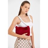 MUTE BAG Cherry Zincirli Baget/Vişne Zincirli El Ve Omuz Çantası (BOY:20 EN:30) bordo