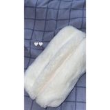 MUTE BAG Cloud Peluş Makyaj çantası/Beyaz Peluş Makyaj çantası (20 * 10) beyaz