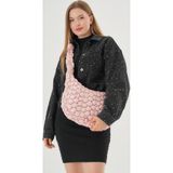 MUTE BAG Cluody Bag Pink Kapitone / Pembe Quilted Crossbody Çapraz Askılı Okul Çanta (BOY:27 EN:41 SAP:90)
