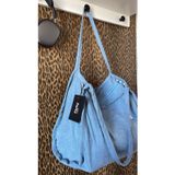 Mute Bag Deep In Blue 00S Shopper Bag Fermuarlı, Astarlı , Kumaş, Kol Ve Omuz Çantası / Okul & Günlük