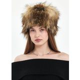 Mute Bag Fluffy Kalpak Şapka Kazak/Rus Tarzı