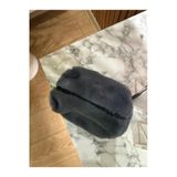 Mute Bag Grey Peluş Makyaj Çantası / Gri Peluş Makyaj Çantası (20*10)