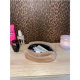 Mute Bag Latte Peluş Makyaj Çantası / Sütlükahve Peluş Makyaj Çantası (20*10) - Sütlü Kahve
