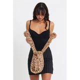 Mute Bag Leopard Juicy Tote Kadın Peluş Omuz Çantası (40*30)
