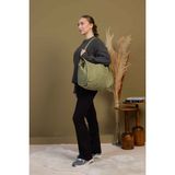 Mute Bag Light Green 00S Shopper Bag Fermuarlı, Astarlı , Kumaş, Kol ve Omuz Çantası / Okul & Günlük(32*36) - 7501-Açık Yeşil