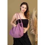 Mute Bag Lilac 00S Shopper Bag Fermuarlı, Astarlı , Kumaş, Kol ve Omuz Çantası / Okul & Günlük(32*36)