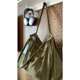 Mute Bag Matcha 00S Shopper Bag Fermuarlı, Astarlı , Kumaş, Kol Ve Omuz Çantası / Okul & Günlük