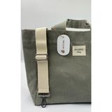 Mute Bag Matcha Latte Mumlu Kanvas Su Geçirmez Omuz El Çantası Lise ve Üniverste Okul Çantası(En:28 Boy:25) - 02Y-Yeşil