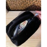 Mute Bag Midnight Peluş Makyaj Çantası / Siyah Peluş Makyaj Çantası (20*10)