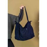 Mute Bag Mute Bag Navy Blue - Lacivert 00S Shopper Bag Fermuarlı Astarlı Omuz Okul Çantası (32/36)