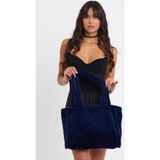 Mute Bag Night Blue Juicy Tote Kadın Peluş Omuz Çantası