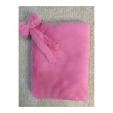 MUTE BAG Peluş Tablet Çantası/Fiyonk Charmlı Şeker Pembe Peluş Tablet Kılıfı 11 '' - 12 '' lnch (30 * 22) Pembe