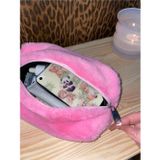 Mute Bag Pink Peluş Makyaj Çantası