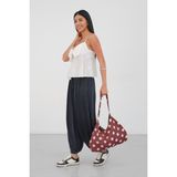 MUTE BAG Polka Bag Puantiye Çanta / Puantiyeli Omuz Çantası Kahverengi & Pembe (28*49)