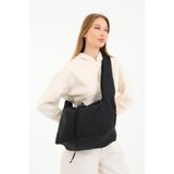 MUTE BAG Süet Black Tote Bag/Siyah Çapraz Kullanıma Uygun Süet Kadın Omuz Çantası (50 * 30) Ekru