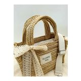 MUTE BAG Victoriaa Bohem Mini Hasır El Omuz Çantası / Yaz Ve Plaj Kombin Uyumlu Kadın Askılı Çanta (22*15)
