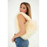 Mute Bag Vintage Look Angel Baget / Kadın Tüylü Baget Çanta (Boy: 19 En:27)