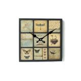 Mutfak Ahşap Duvar Saati – Kanatlılar Temalı 30x30x3,5 cm | Dekoratif Obje