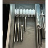 Mutfak Bıçaklık Tutucu Düzenleyici Çok Fonksiyonlu Bıçak Standı Modern Bıçaklık Bloğu Hijyenik ve Güvenli Saklama Mutfak Düzenleyici Organizer-Kitchen Knife Block Holder Organizer (192mm)