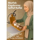 Mutfak Dolabı Çekmece Kaydırmaz Raf Örtüsü Şeffaf, Suya Dayanıklı, Kesilebilir Pvc 45X300 C - Renkli