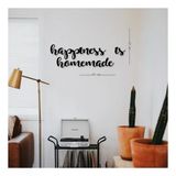 Mutfak Duvar Süsü Kare Ahşap Tablo Happiness İs Homemade