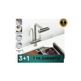 MUTFAK EVİYE BATARYASI DUAL FLOW ARITMA ÇIKIŞLI DUŞ ŞELALE 4 FONKSİYON MAT KROM İTHAL 7 YIL GARANTİ