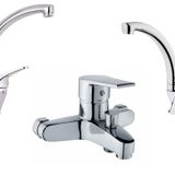 Mutfak Eviye Bataryası Lavabo Musluğu Banyo Armatürü 5 Yıl Garantili Set