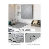 Mutfak Için Bulaşık Kurutma Matları, Silikon Bulaşık Kurutma Matı, Kaymaz ve Kolay Temizlenebilir, Dayanıklı Tencere Altlığı, Tezgah, Lavabo ve Buzdolabı Için, 40×30CM (Gri) - Option-1