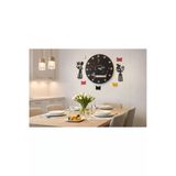 Mutfak İçin Tasarlanmış Duvar Saati 40 Cm Çiçekler 25Cm No108