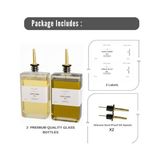 Mutfak Için Zeytinyağı Dispenseri Şişesi, Yağ ve Sirke Dispenseri Seti, Şık Kitap Tasarımı, Dayanıklı Cam, Sızdırmaz, Kolay Dökme Ağızları, Mutfak ve Yemek Masası Için Mükemmel, 2'li Set - Option-1