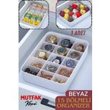 Mutfak Köşesi 15 Bölmeli Düzenleyici, Saat, Takı, Toka, Çorap, İç Çamaşırı Organizeri