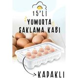 Mutfak Köşesi 15'li Yumurta Saklama Kabı - 500 ml - Beyaz