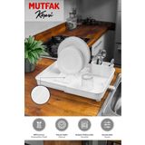 Mutfak Köşesi Açılır Kapanır Sürgülü Bulaşıklık, Bulaşık Sepeti - Beyaz