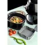 Mutfak Köşesi Airfryer Silikon Pişirme Kabı Tüm Airfryer'lere Uyumlu - Gri