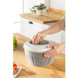 Mutfak Köşesi Circle Salata Kurutucu 4,5 LT – Ergonomik Saplı, Geniş Hazneli Sebze Kurutma Kabı BEJ