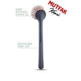 Mutfak Köşesi Silikon Uçlu - Süper Dayanıklı Bulaşık - Lavabo Fırçası - Füme