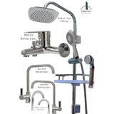 Mutfak Lavabo Banyo Bataryaları Ve Geniş Şampuanlıklı Robot Duş Seti Doras Serisi