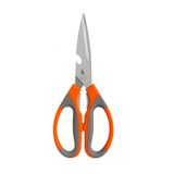 Mutfak Makası – Paslanmaz Çelik Çok Amaçlı, Ergonomik Saplı, 23 cm Dayanıklı Kesme Makası (Turuncu-Gri)