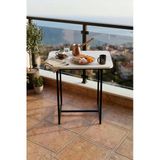Mutfak Masası Modern 2 Kişilik Yemek Masası Şık Dayanıklı Balkon Cafe Bahçe Masa Minör 9815 Beyaz