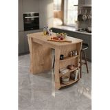 Mutfak Masası Mutfak Adası Ada Masa Bar Masası Kahvaltı Masası Raflı Çok Amaçlı Dolap Modern Masa 120x60 cm 9838 Sepet