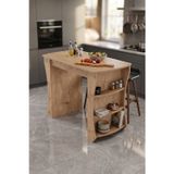 Mutfak Masası Mutfak Adası Ada Masa Bar Masası Kahvaltı Masası Raflı Çok Amaçlı Dolap Modern Masa 120x60 cm Sepet