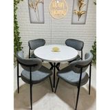 Mutfak Masası Takımı Polo Sandalye (Mdf)Yuvarlak Masa Sandalye 4 Kişilik , Yuvarlak Masa Takımı