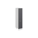 Mutfak Modül Duz 45-H210Cm Boy Dolabı Beyaz Antrasit Mdf