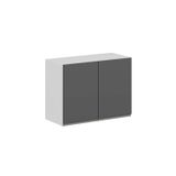 Mutfak Modül Hg_J Üst 2Dk1R 80-H60Cm Dolap Beyaz Antrasit Mdf