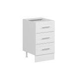 Mutfak Modül Mbr_C Alt 3Ç Nray 50Cm Dolap Beyaz Beyaz Mdf