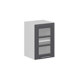 Mutfak Modül Mbr_C Üst 1Dk1R 40-H60Cm Dolap Cam Beyaz Antrasit Mdf