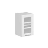 Mutfak Modül Mbr_C Üst 1Dk1R 40-H60Cm Dolap Cam Beyaz Beyaz Mdf
