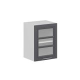 Mutfak Modül Mbr_C Üst 1Dk1R 45-H60Cm Dolap Cam Beyaz Antrasit Mdf